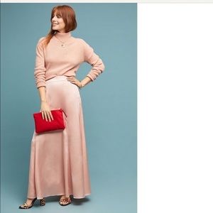 Anthropologie grace satin long skirt